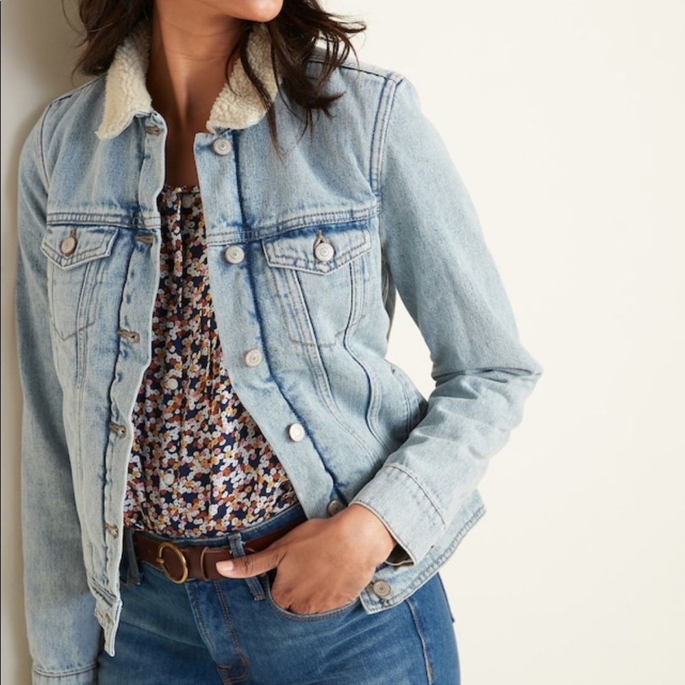 NWT Old Navy Sherpa Lined Jean Jacket - XS